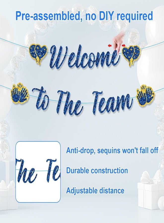 Penitue Welcome to The Team Banner, Pre-Strung Glitter Welcome Banner for New Employee No DIY Office Party Decoration Supplies for New Teacher Colleague Staff Coworker Team Member - Image 4