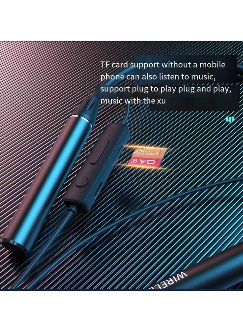 Neutral NFC Bluetooth neck style sports wireless earphones with dual half in ear universal ultra long standby black - Image 5