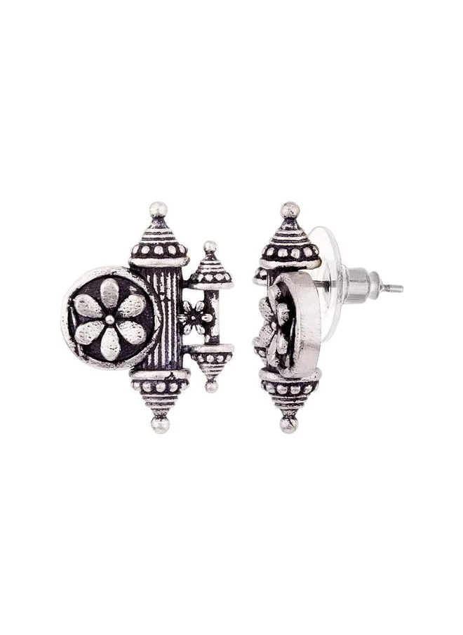 VOYLLA Nayantara Floral Motif Embossed Earrings