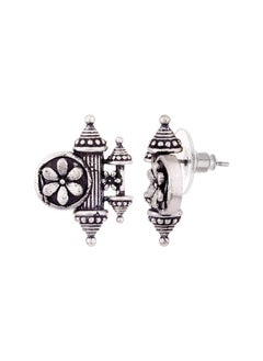 VOYLLA Nayantara Floral Motif Embossed Earrings  - Image 3
