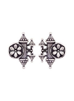 VOYLLA Nayantara Floral Motif Embossed Earrings  - Image 2