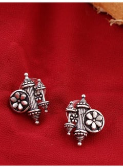 VOYLLA Nayantara Floral Motif Embossed Earrings  - Image 1