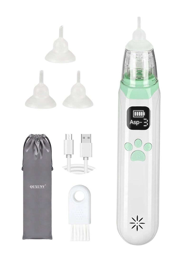 QUXUNV Nasal Aspirator for Baby, Electric Baby Nose Sucker, Rechargeable Baby Nasal Aspirator with 3 Silicone Tips, 3 Suction Adjustment, Music and Soothing Function  - Image 1