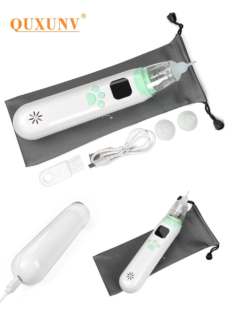 QUXUNV Nasal Aspirator for Baby, Electric Baby Nose Sucker, Rechargeable Baby Nasal Aspirator with 3 Silicone Tips, 3 Suction Adjustment, Music and Soothing Function  - Image 5