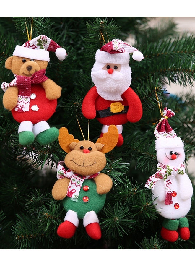 4pcs Merry Christmas Festival Tree Decorations Polyester Hanging festival Ornaments Set Decorations Indoor and Outdoor - Image 1