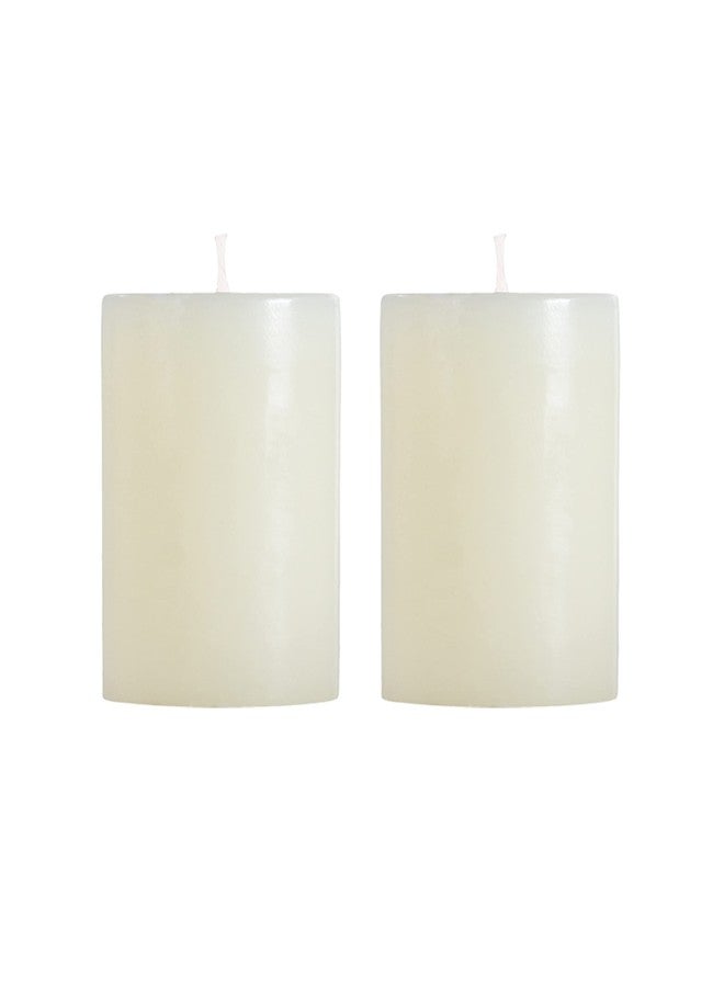 Stone & Feather� (SnF),Size 2.5x3 inches Vanilla Aromatic Pillar Candle (Paraffin Wax), Combo Pack, Burning Time 40-45 Hours, for Meditation, Home Decoration, Diwali - Image 2