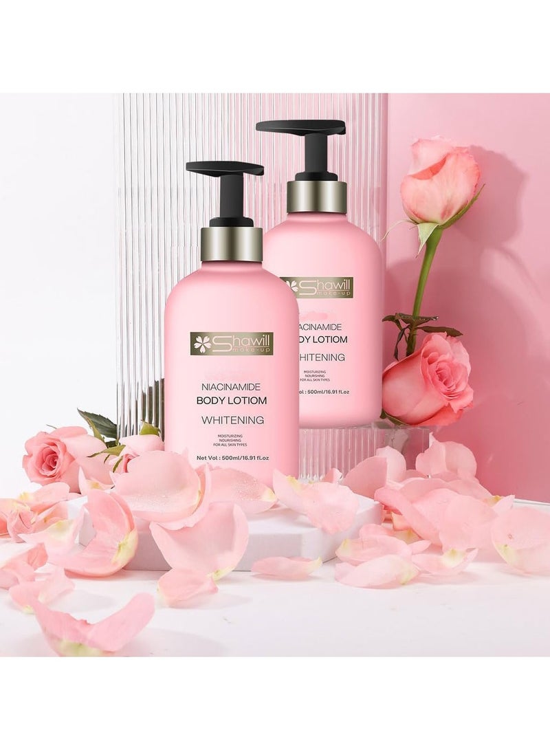 Shawill Sakura Body Lotion 500ml Niacinamide Cherry Whitening Brighten Moisturizing Nourish Dry Skin - Image 4