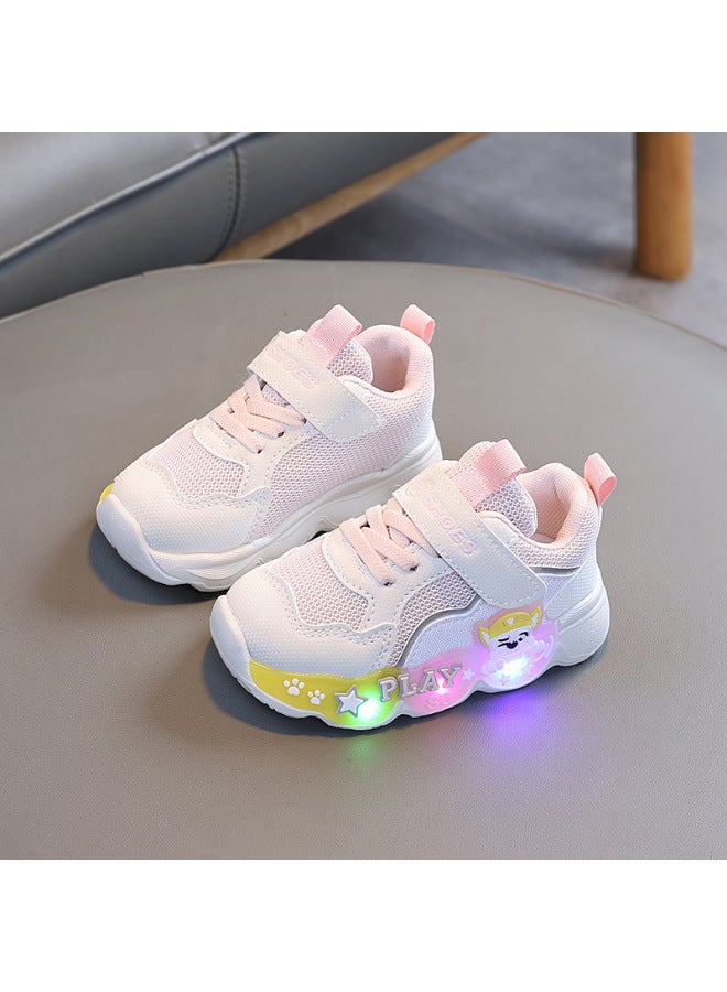 Boys' Light-up Sneakers  Spring Soft Sole Comfortable Simple Breathable Girls' Casual Shoes Baby Walking Shoes