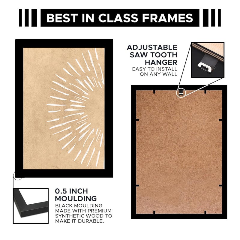 MyTees BOHO Set of 3 Modern Art Premium Brown frame Bohemian Painting for Wall Decoration Digital Reprint 135 inch x 105 inch Bohemian Painting With Frame Pack of 3 B164K3 - Image 4