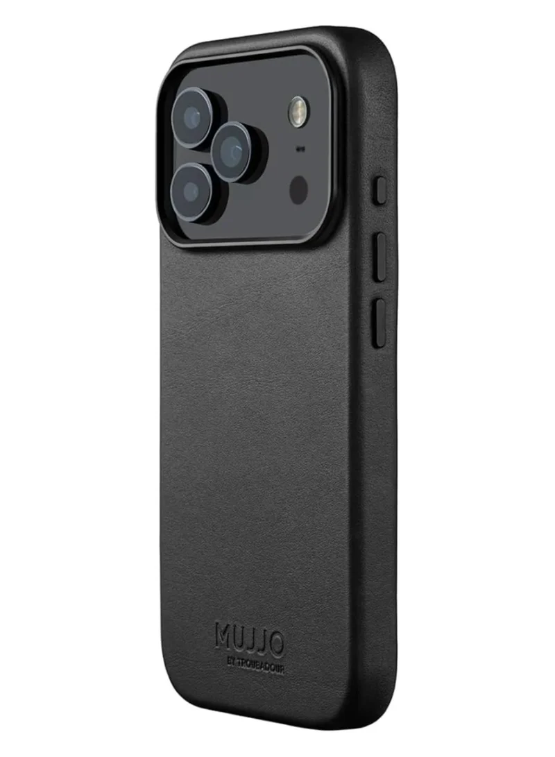 Mujjo Iphone 17 Pro Leather Case - Black With Magnetic Wireless Charging Crafted From Premium Leather, This Luxurious Case Combines Elegance And Durability, Providing A Sleek, Sophisticated Look While Offering Superior Protection.
