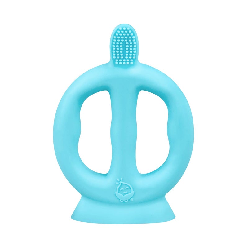 green sprouts Learning Toothbrush Made from Silicone Toddler Training Toothbrush to Learn Brushing Skills 100 FoodGrade LFGB Silicone Without BPA BPS BPF Sterilizer Safe Aqua