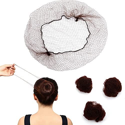 Barakath Hair Nets Invisible Hairnets for Bun Elastic Edge Mesh Hair Net Ballet Bun Holder for Girls Women Kids Dancer Nurse Wig Fixing Hair(Pack of 24) (Extra Large) - Image 1