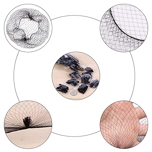 Barakath Hair Nets Invisible Hairnets for Bun Elastic Edge Mesh Hair Net Ballet Bun Holder for Girls Women Kids Dancer Nurse Wig Fixing Hair(Pack of 24) (Extra Large) - Image 4