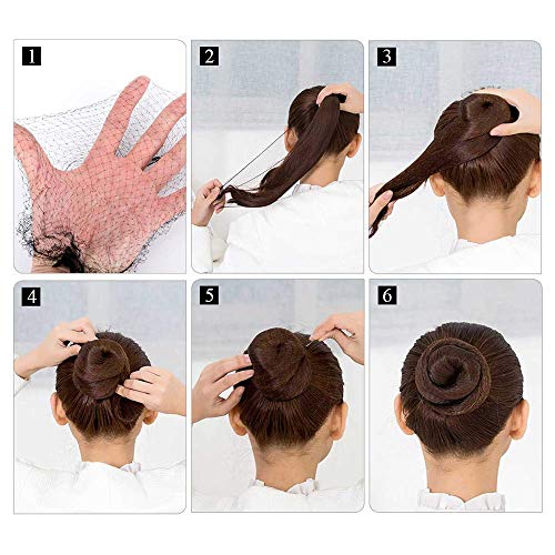 Barakath Hair Nets Invisible Hairnets for Bun Elastic Edge Mesh Hair Net Ballet Bun Holder for Girls Women Kids Dancer Nurse Wig Fixing Hair(Pack of 24) (Extra Large) - Image 3
