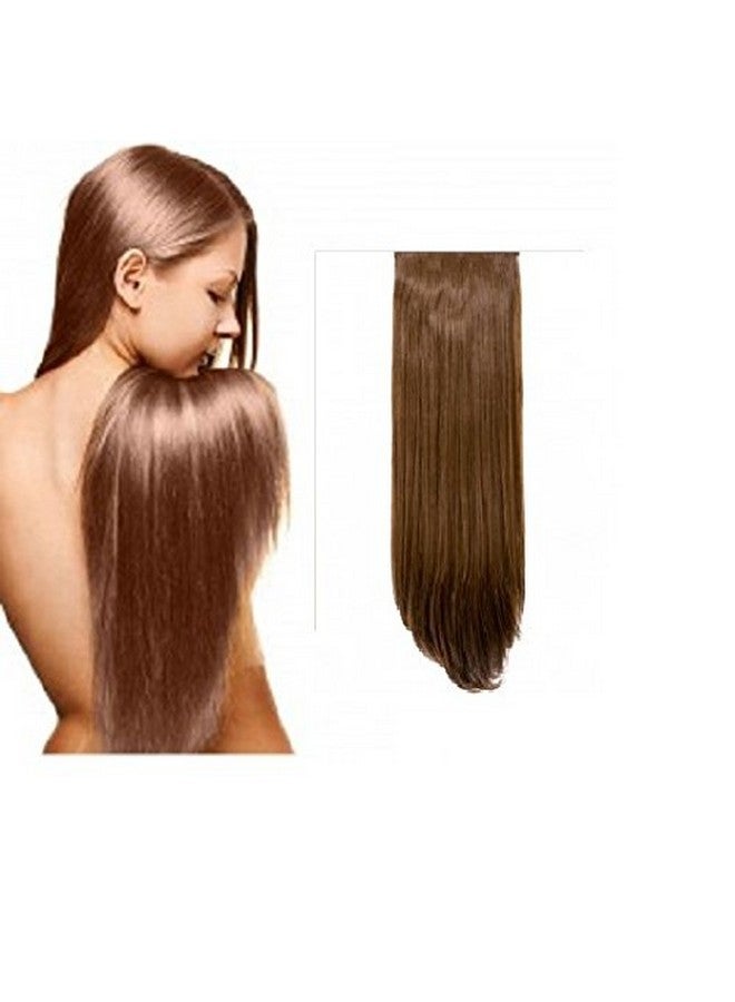 ® 5 Clips Straight Hair Extension High Temperature Synthetic Fiber 26 150G Golden Brown