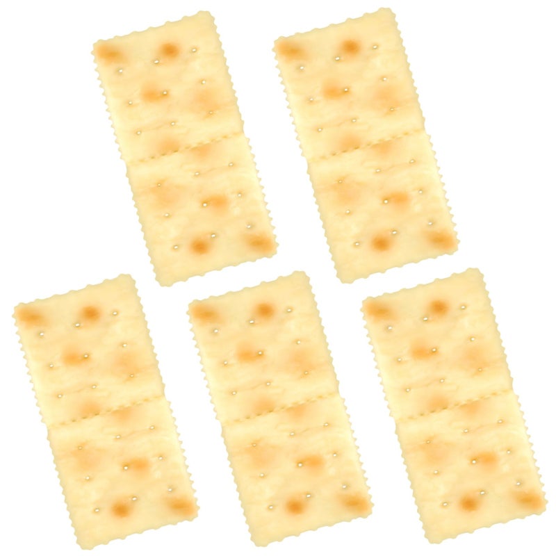 Realistic Artificial Soda Biscuit Model 5Pcs Faux Cookies Photography Props Display Decor - Image 2
