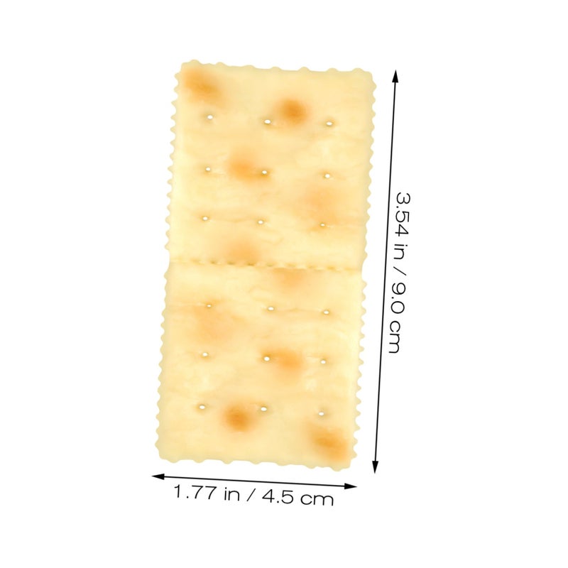 Realistic Artificial Soda Biscuit Model 5Pcs Faux Cookies Photography Props Display Decor - Image 3