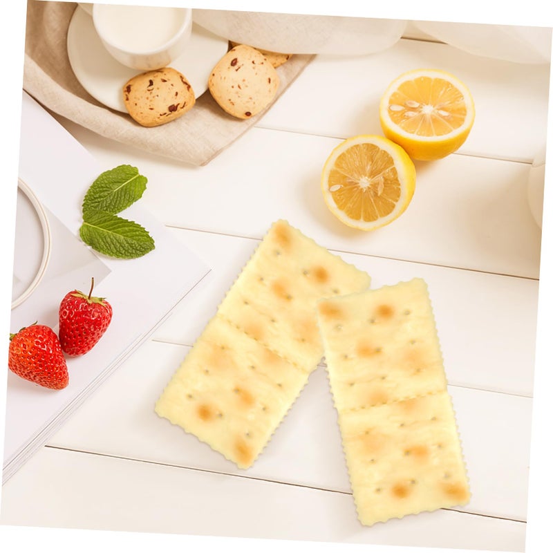 Realistic Artificial Soda Biscuit Model 5Pcs Faux Cookies Photography Props Display Decor - Image 5