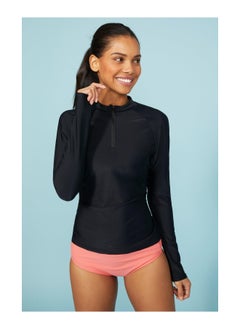 Long Sleeve Zip Front Rash Guard