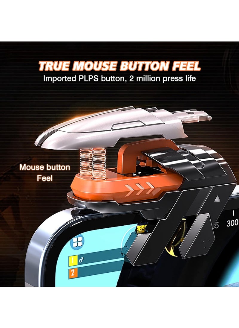 Professional Game Trigger, 4 Buttons For Pubg Mobile Controller, Support IOS, Android, And Most Phones And Ipads, Aluminum Button, Support COD/PUBG/FORTNITE (الأزرار مع الأكمام)