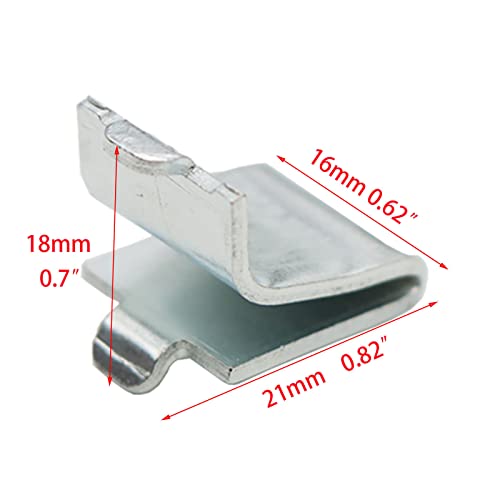 Xadnitu Adjustable Steel Pilaster Shelf Clip Support, Shelving Bracket Clips for Metal and Wood Shelves (20, Silver) - Image 2