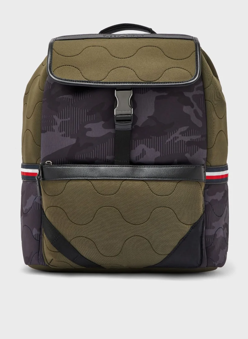 TOMMY HILFIGER Elevated Neoprene Flap Backpack