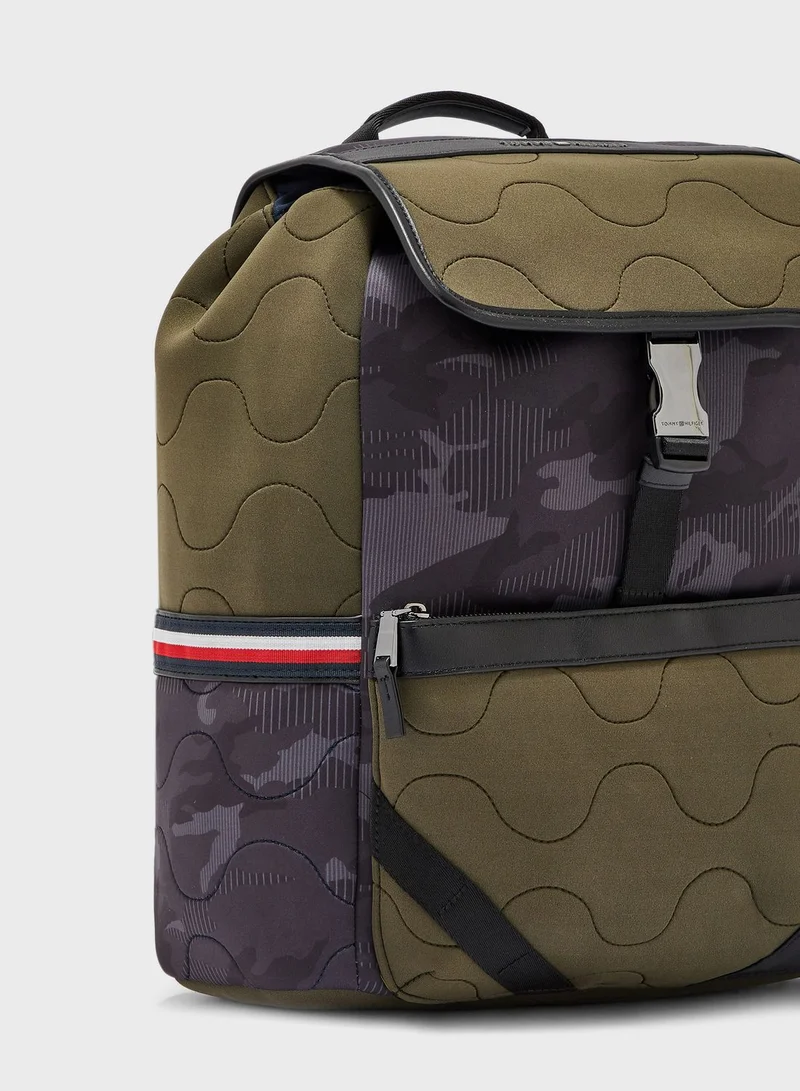 TOMMY HILFIGER Elevated Neoprene Flap Backpack