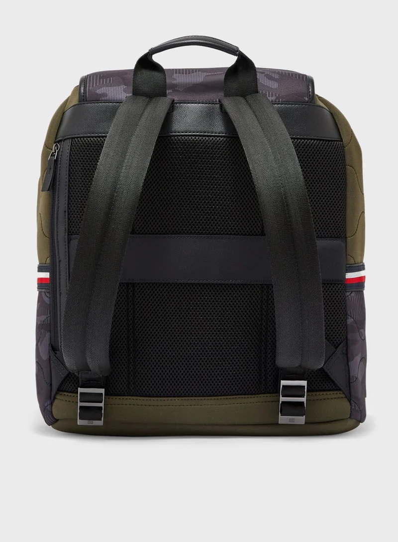 TOMMY HILFIGER Elevated Neoprene Flap Backpack