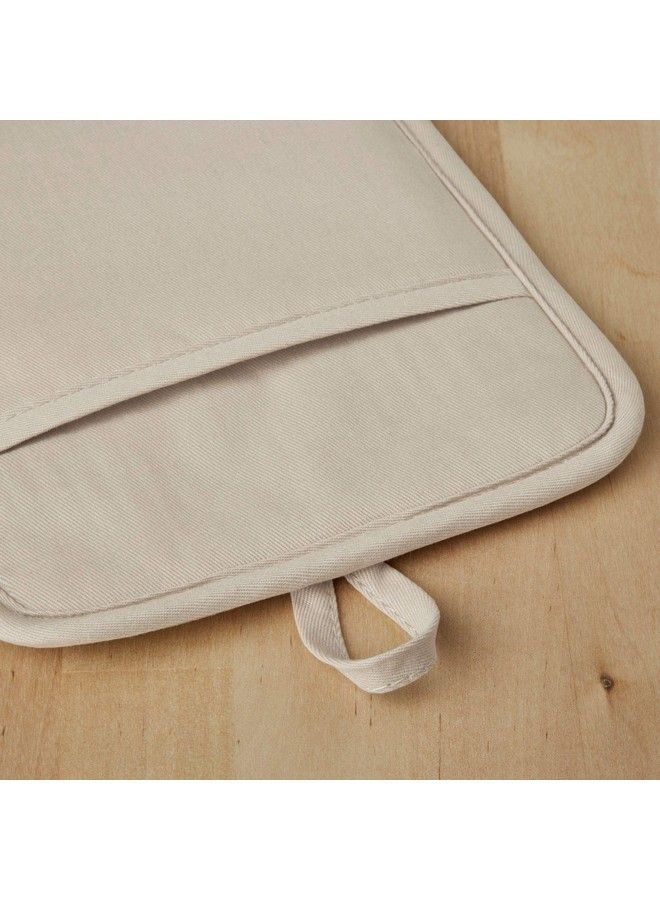 KitchenAid Ribbed Soft Silicone Water Resistant Pot Holder Set Milkshake 2 Piece Set 7"X9" - Image 4