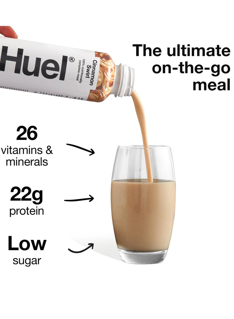 HUEL COMPLETE MEAL PROTEIN MILKSHAKE CINNAMON SWIRL FLAVOR 500ML