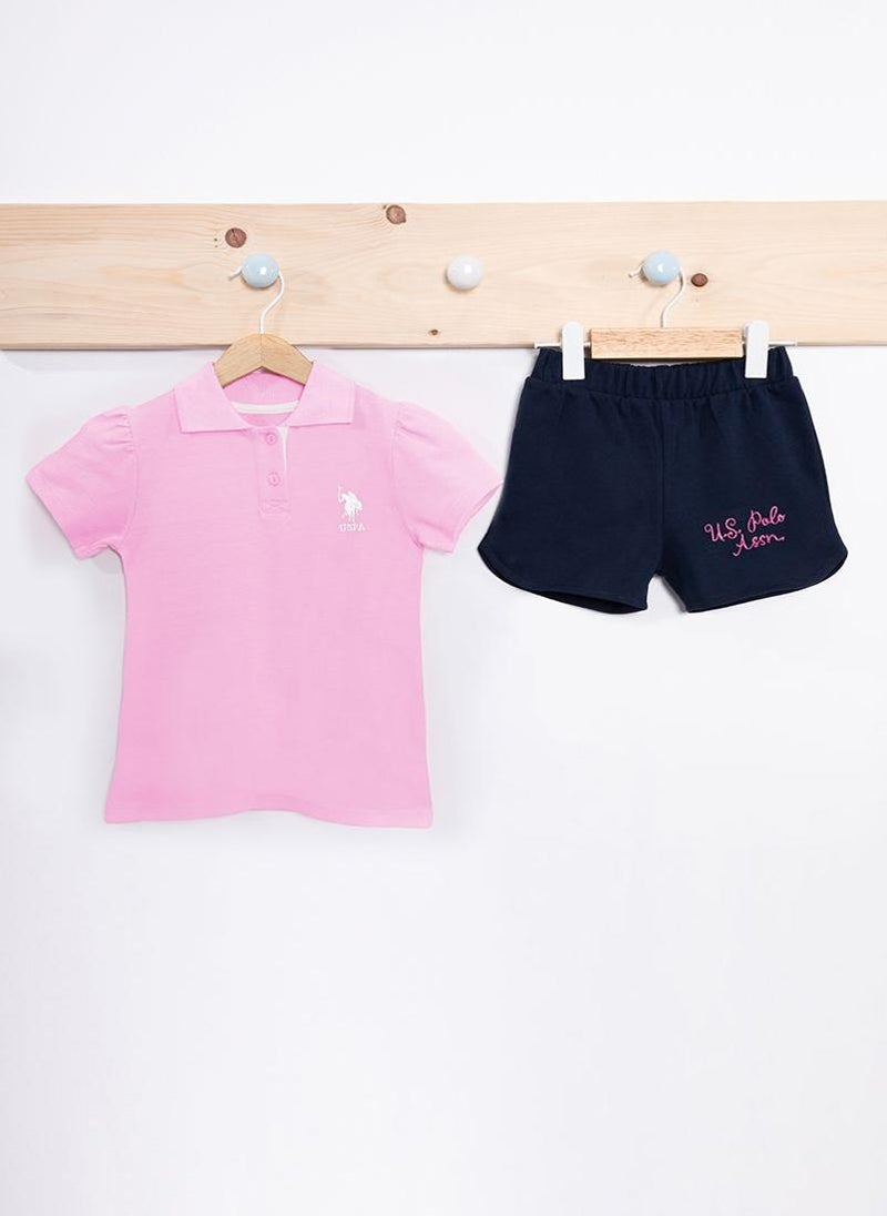 U.S. Polo Assn. Baby Girls Pink Baby Set
