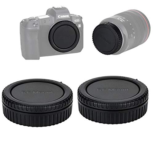 Fotasy (2 Pack) JJC EOS RF Mount Body Cap, RF Mount Rear Lens Cover Cap, Camera Sensor Protective Body Cap, Compatible with Canon EOS R Mirrorless Camera EOS R RP Ra R3 R5 R6 R7 R10 - Image 1