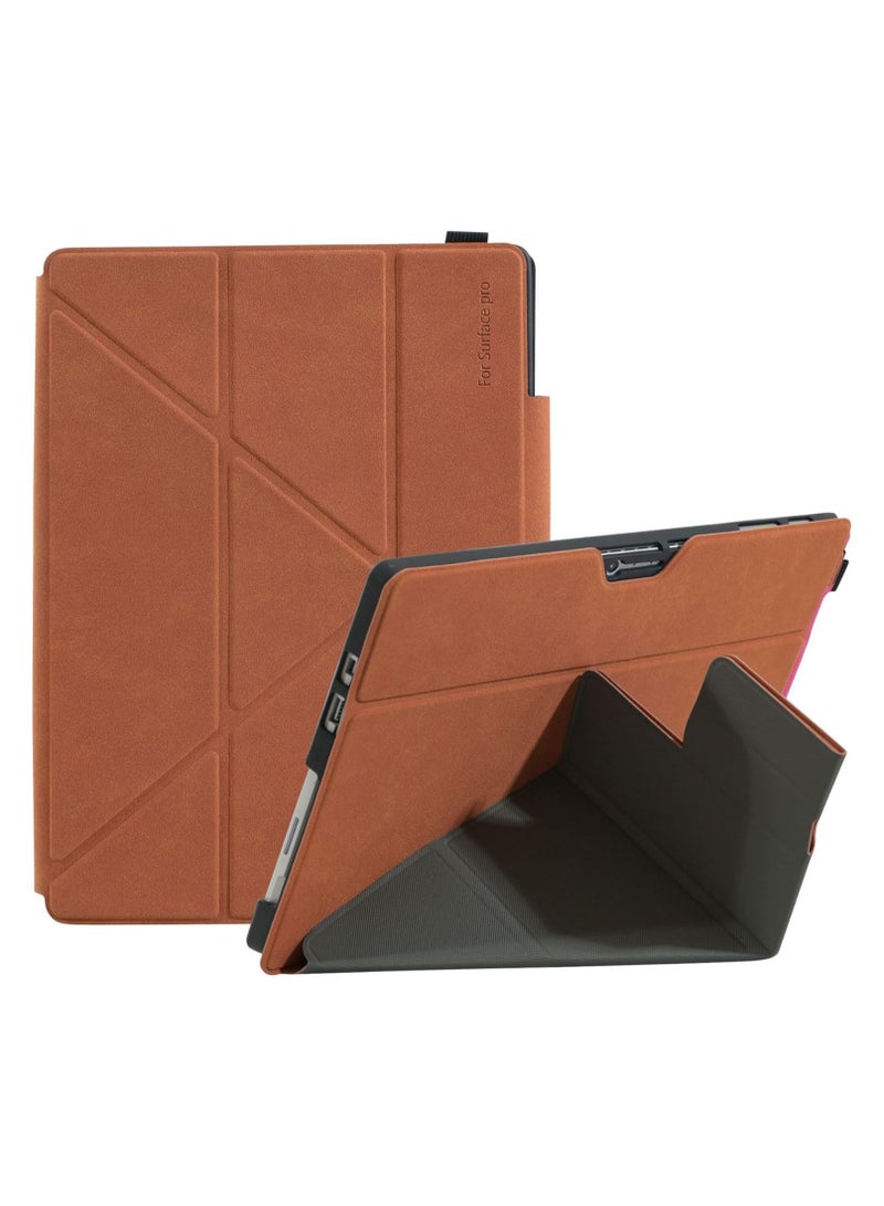 غطاء متوافق مع مايكروسوفت سيرفيس برو 11 (2024) تابلت 13 بوصة حقيبة مغناطيسية ناعمة الشكل متعددة الوظائف لسيرفيس برو 11