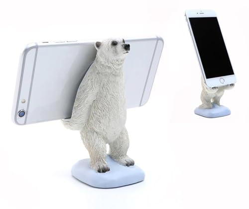 Newfancy Cute Polar Bear Animals Cell Phone Stand for Desk Smartphone Mobile Phone Holder Holder Desk Decorations - Image 1