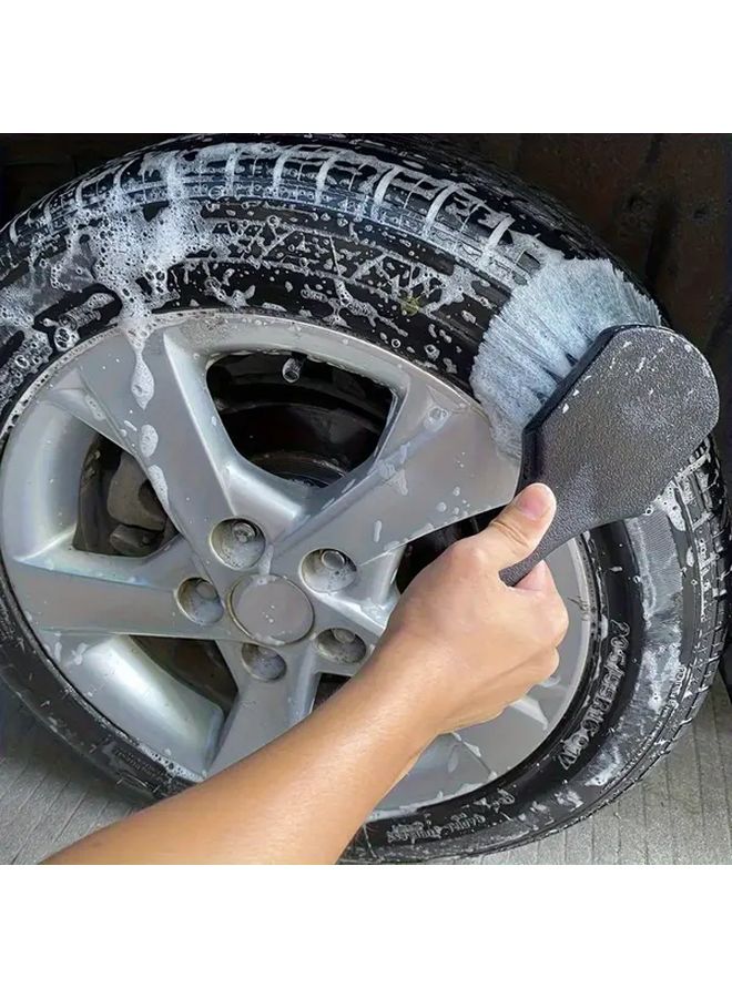 Black Soft Bristle Car Wash Brush Cleans Wheels Tires Rims Floor Pool - Image 3