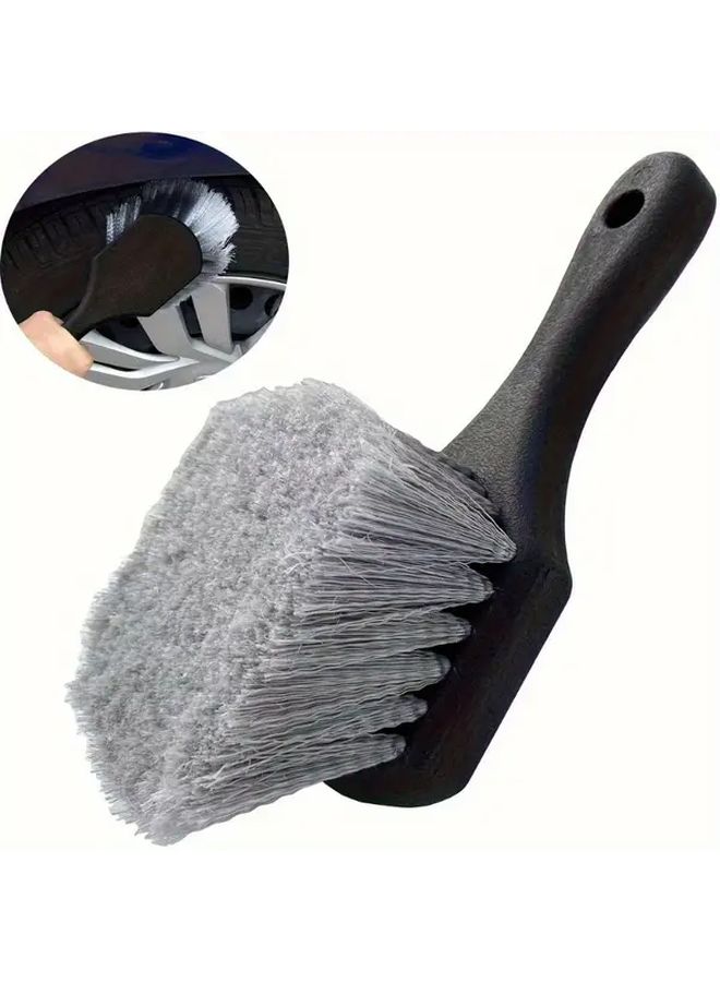 Black Soft Bristle Car Wash Brush Cleans Wheels Tires Rims Floor Pool - Image 4