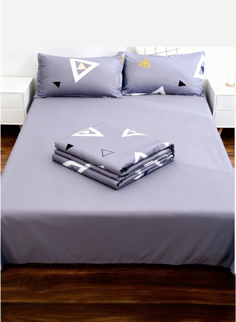 بيوتيفول مجموعة من الأسرّة ذات الأسرّة الريحية البسيطة، مجموعة من 4 مجموعات من الأسرّة الموضة، سرير واحد، لحاف واحد، وحقيبتين من أغطية الفراش، لا تحتوي على حشوات، مقاس 180CM*220CM. - Image 4