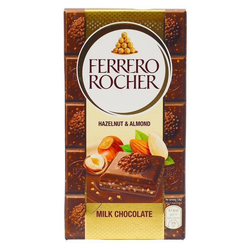 Ferrero Rocher Hazelnut and Almond Milk chocolate- 90gms