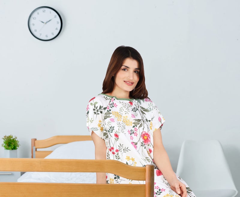 Utopia Care Women's Hospital Gown Soft Comfortable and Stylish Patient Gown, Large-X-Large, Floral White - Image 5