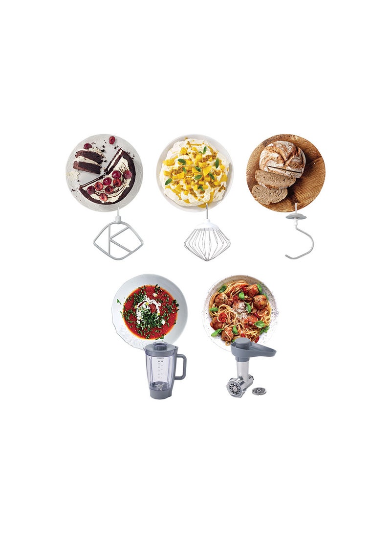 Kenwood Stand Mixer Kitchen Machine Prospero  With  Stainless Steel Bowl, K-Beater, Whisk, Dough Hook, Blender, Meat Grinder 4.3 L 900 W KM281SI Grey/Silver - Image 4