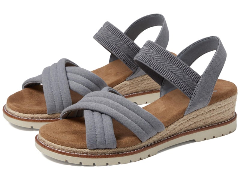 SKECHERS Women's 114685 Sandal, Grey, 6.5 - Image 1