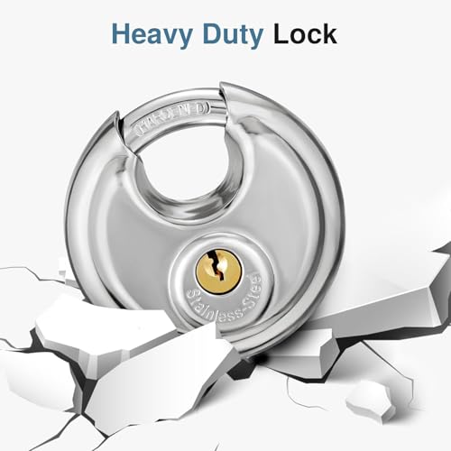 Dartler Lock for Main Door, Gate, Shops & Offices | Heavy-Duty Lock with 3 Keys | SS304 Steel Body | Ultra Technology | Rust-Resistant Silver Finish | High-Security Padlock (Compack Small 70mm) - Image 2