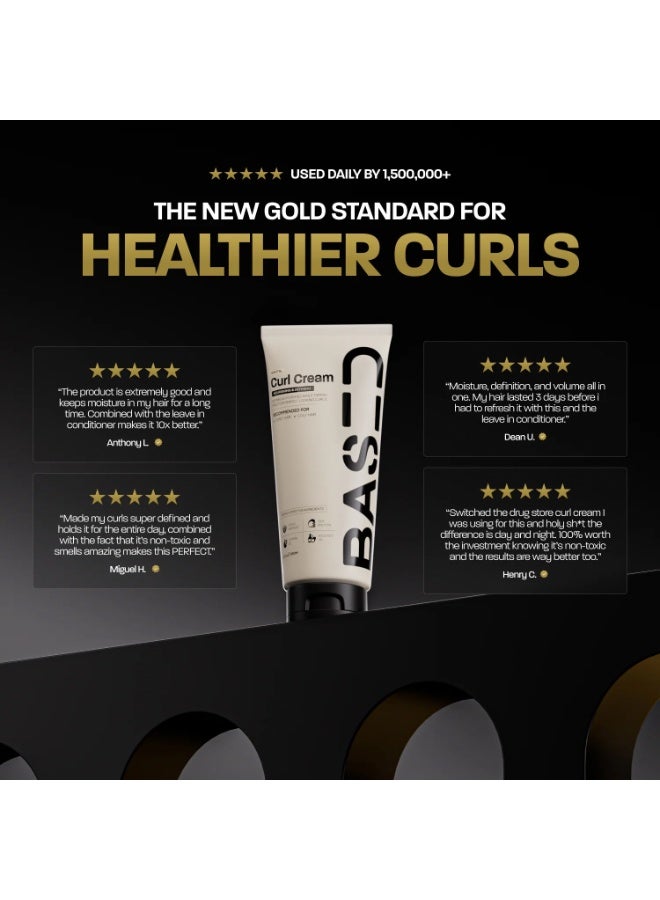 BASED Elastic Moisturizing Curl Cream 220ML | Curls Set, Volume, Shine, Nourish, and Lock in Moisture - Image 3