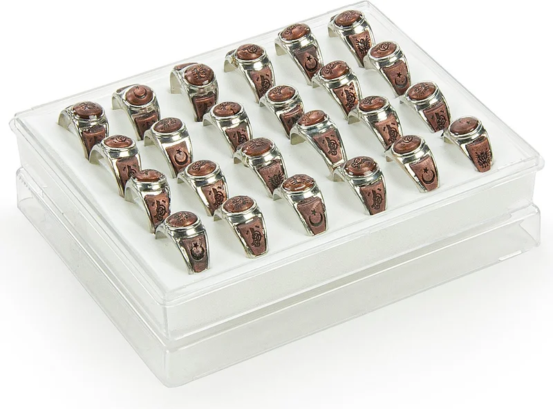 ايهفان اونلاين Hajj Umrah Gift 24 Pieces Turkish Concept Brown Men's Ring