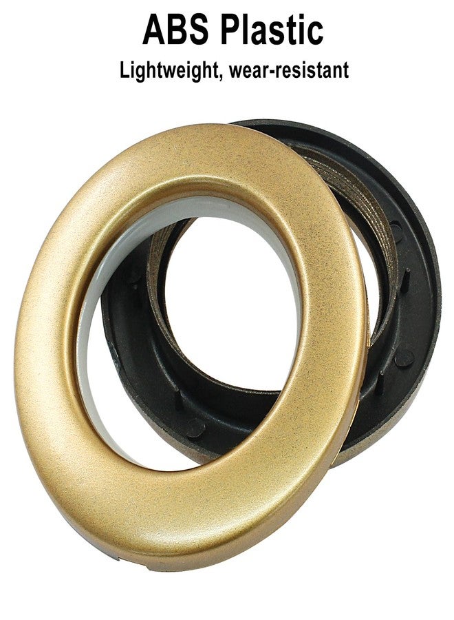 BokWin 8 Pack 1-9/16" (40mm) Inner Diameter Curtain Grommet, Gold Clip on Eyelet Rings Eyelet Curtain Rings - Image 2