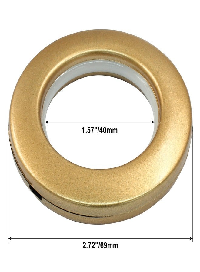 BokWin 8 Pack 1-9/16" (40mm) Inner Diameter Curtain Grommet, Gold Clip on Eyelet Rings Eyelet Curtain Rings - Image 4