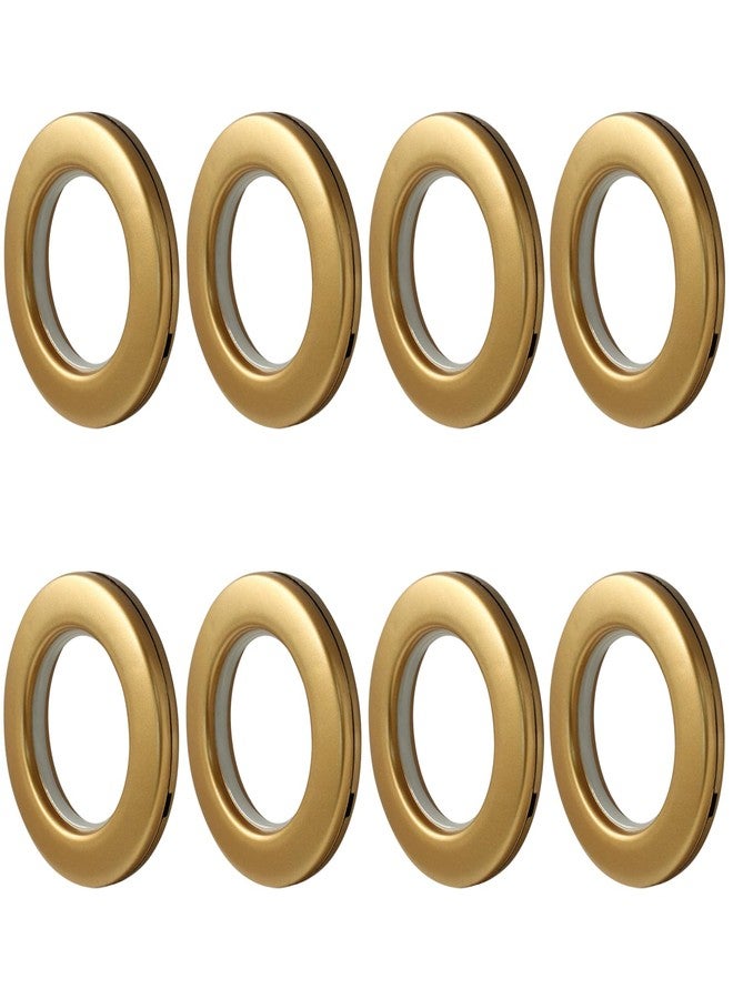 BokWin 8 Pack 1-9/16" (40mm) Inner Diameter Curtain Grommet, Gold Clip on Eyelet Rings Eyelet Curtain Rings - Image 1