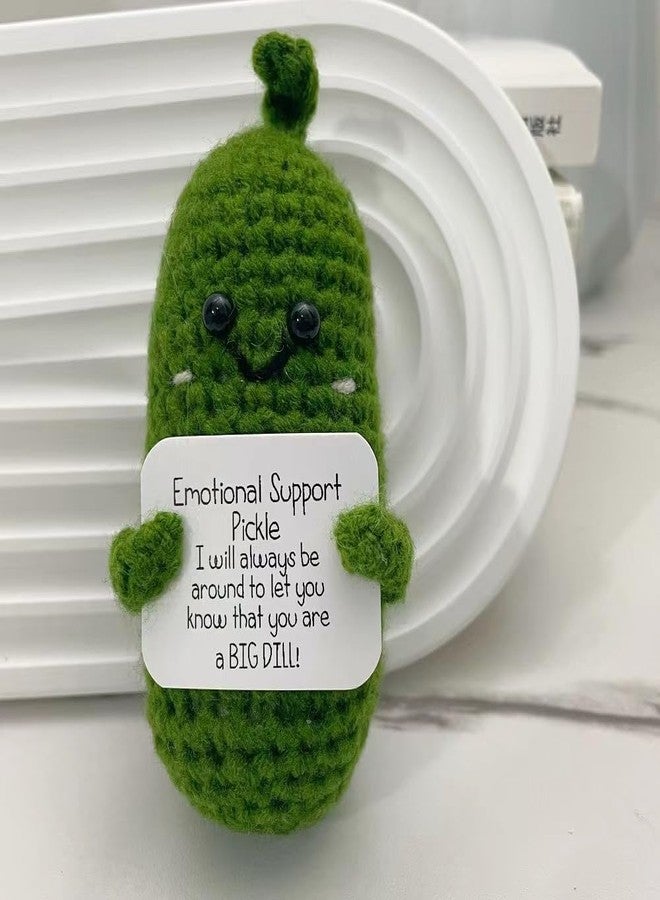 ZMURED Funny Card,Cute Crochet Decoration with Positive Card, Doll Woobles Crochet for Office Desk, Home Decor - Image 4