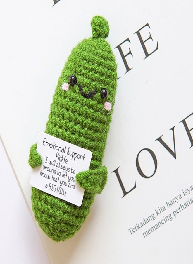 ZMURED Funny Card,Cute Crochet Decoration with Positive Card, Doll Woobles Crochet for Office Desk, Home Decor - Image 3