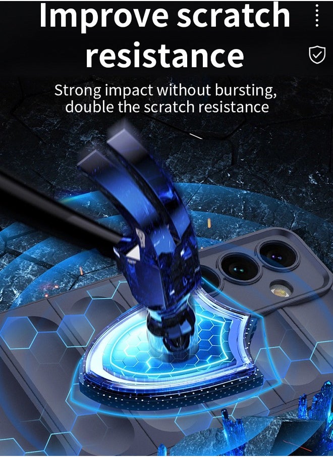 GKK Samsung S24 Case Cover Scratch-Resistant Shock-Absorbing and Anti-Fall Slim Soft and Comfortable Back Cover Compatible with Samsung S24 Skin Sensation TPU Mobile Phone Protective Case (Dark Blue)  - Image 2